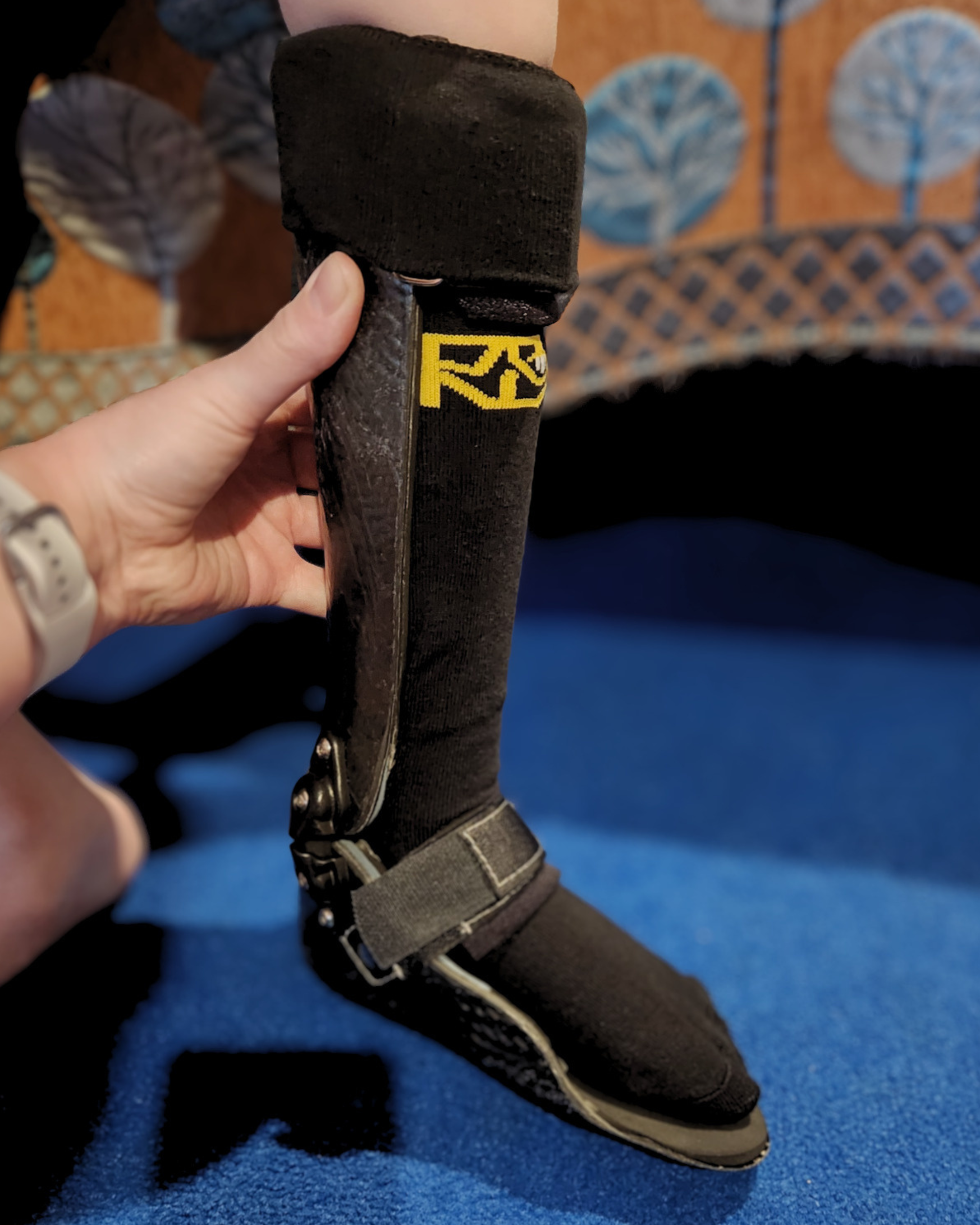 Black AFO Sock side view