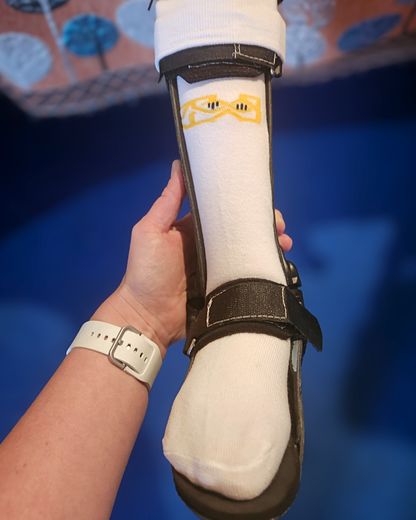 White AFO Sock natural wear