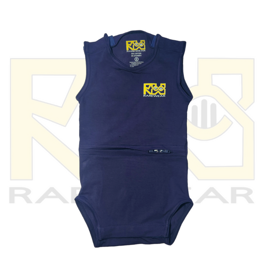 Navy OneEase Adaptive Onesie – front view