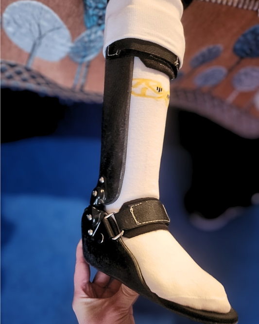 White AFO Sock side view