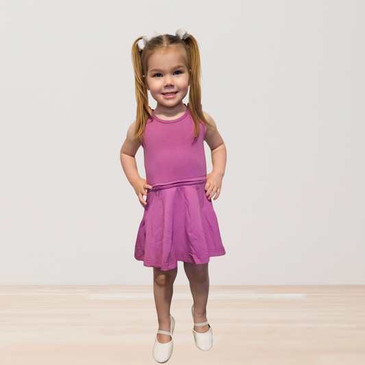 Hannah Purple Dress lifestyle