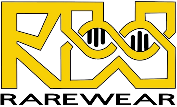 Yellow and Black Rare Wear logo with RareWear written underneath